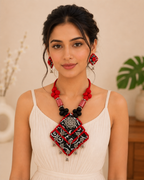 Vastra Black And Maroon Bloom Collection