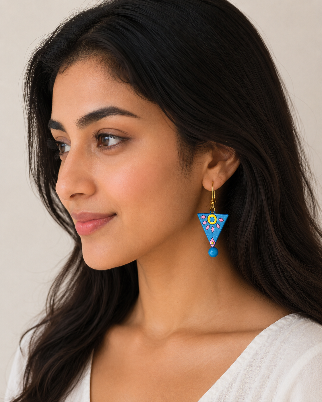 Bloom Triangle Earrings