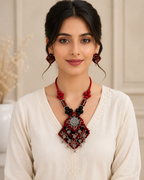 Vastra Black And Maroon Bloom Collection