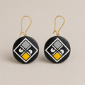 Obsidian Mosaic Drop Earrings