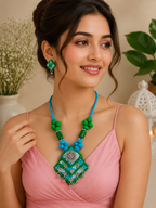 Vastra Green and Blue Bloom Collection