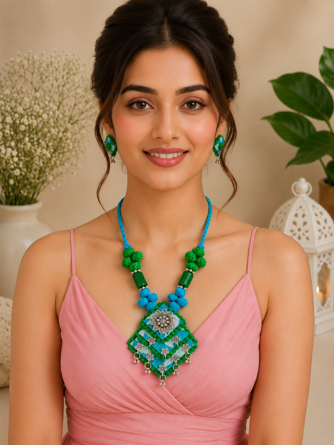 Vastra Green and Blue Bloom Collection