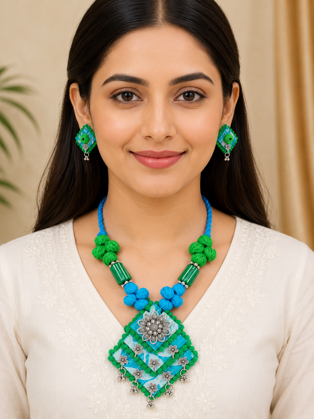 Vastra Green and Blue Bloom Collection
