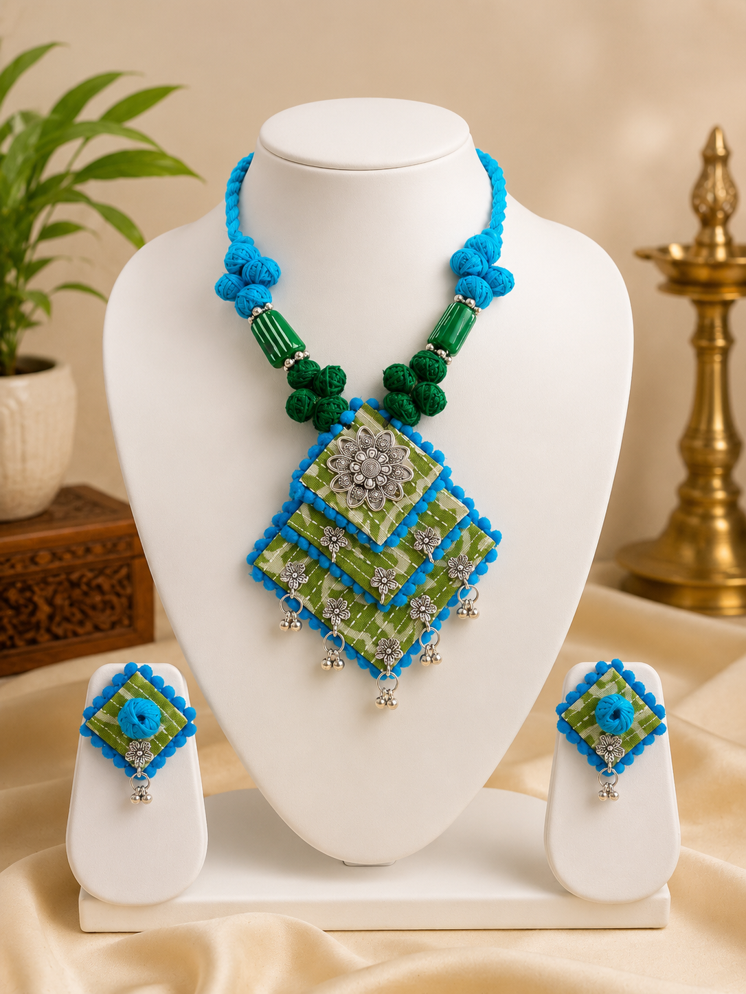 Vastra Green and Blue Bloom Collection