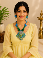 Vastra Green and Blue Bloom Collection