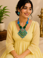 Vastra Green and Blue Bloom Collection