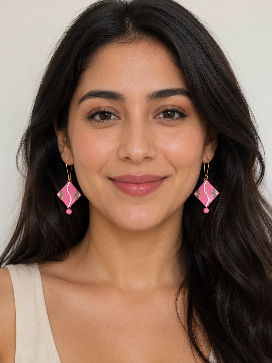 Blush Petal Charm Earrings