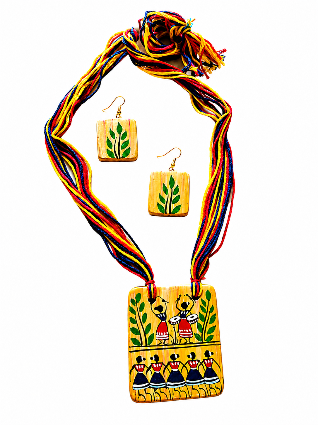 Nrityara Folk Art Pendant Set