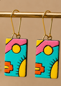 Sunset Echo Abstract Earrings
