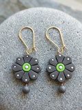 Olive Bloom Handmade Floral Earrings
