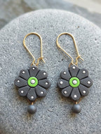 Olive Bloom Handmade Floral Earrings