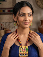 Nrityara Folk Art Pendant Set