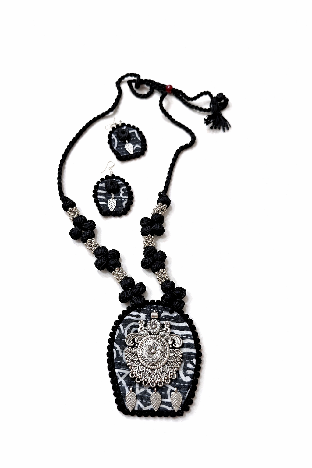 Folk Style Fabric Jewelry Set