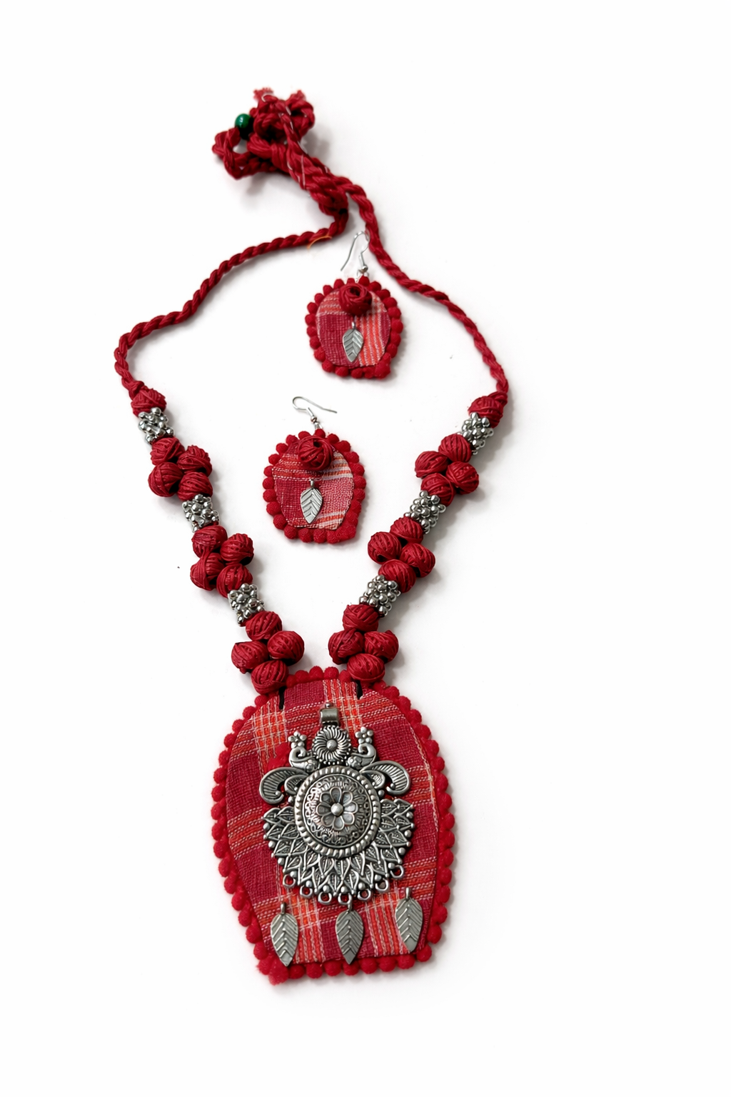 Folk Style Fabric Jewelry Set