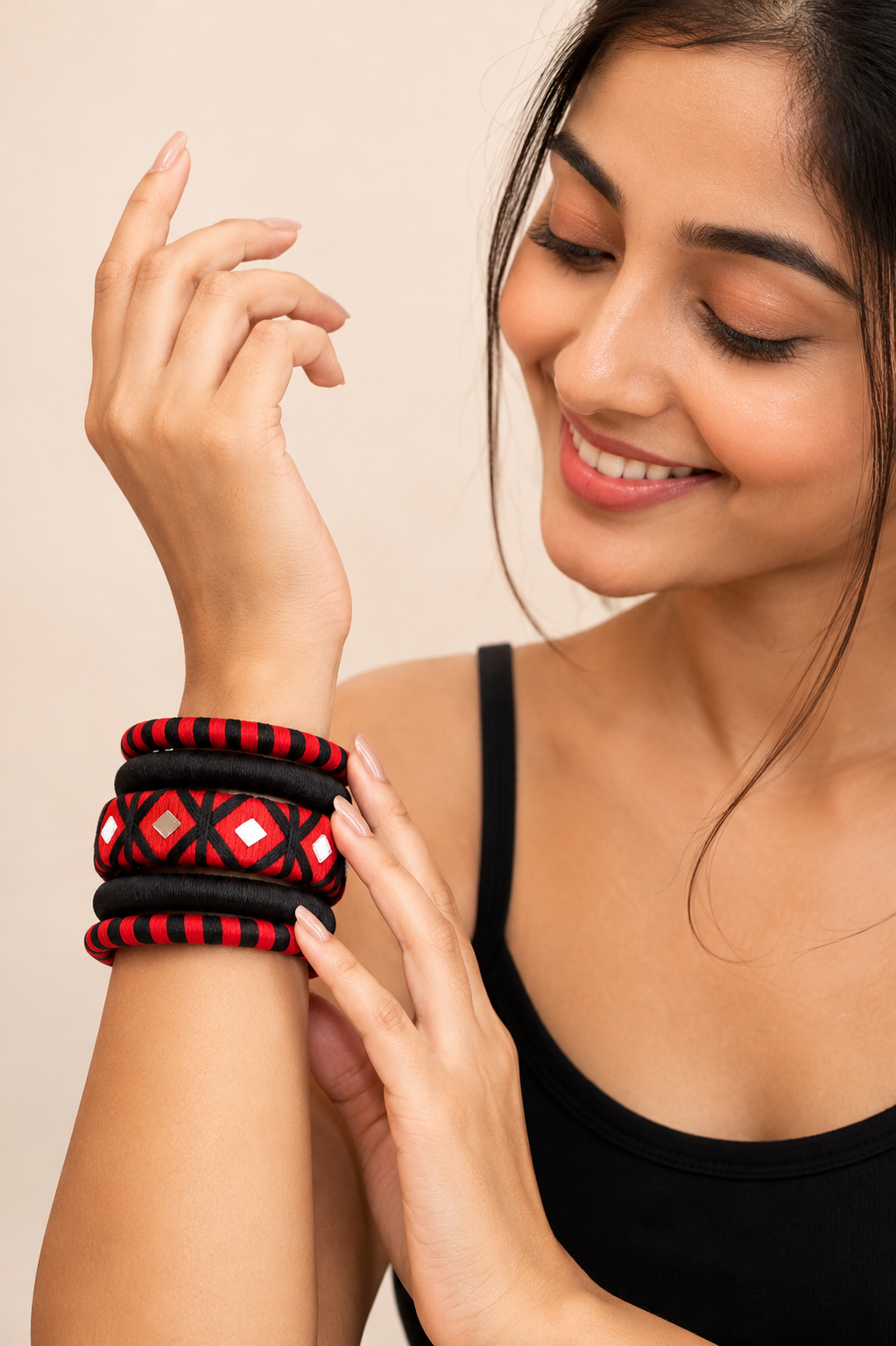 Mirror Thread Bangle Set