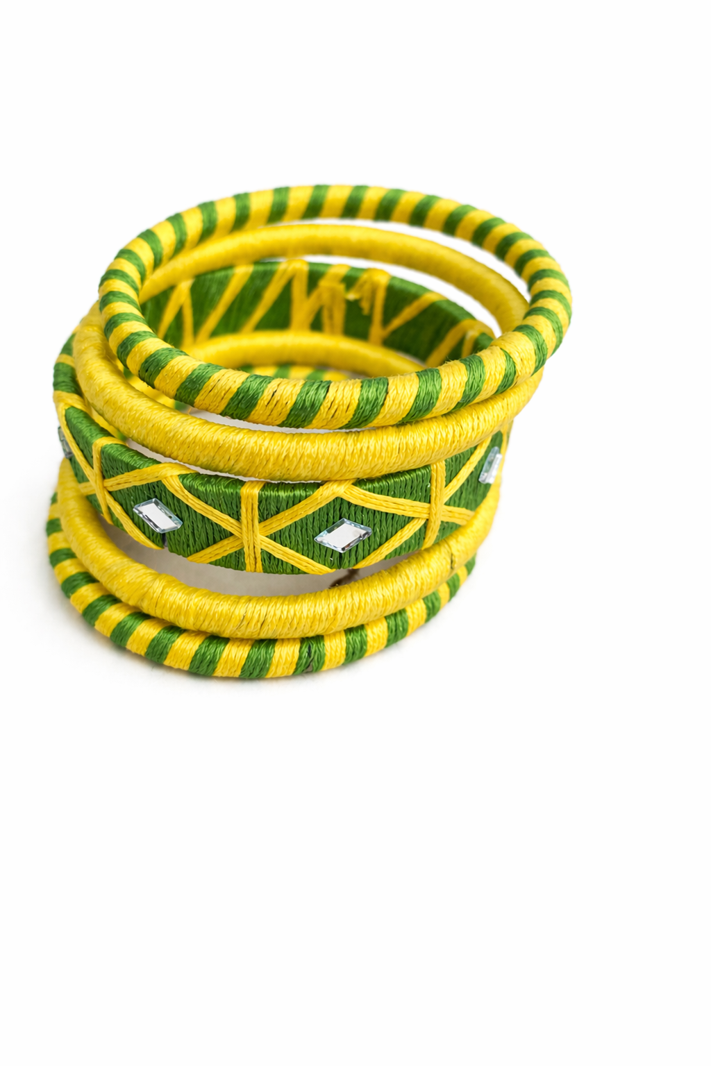 Mirror Thread Bangle Set