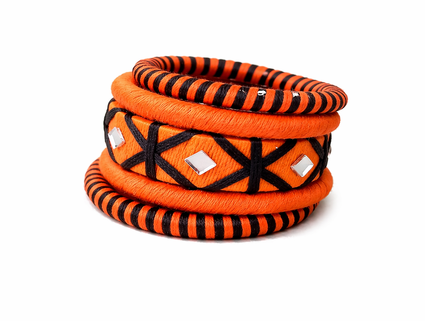 Mirror Thread Bangle Set