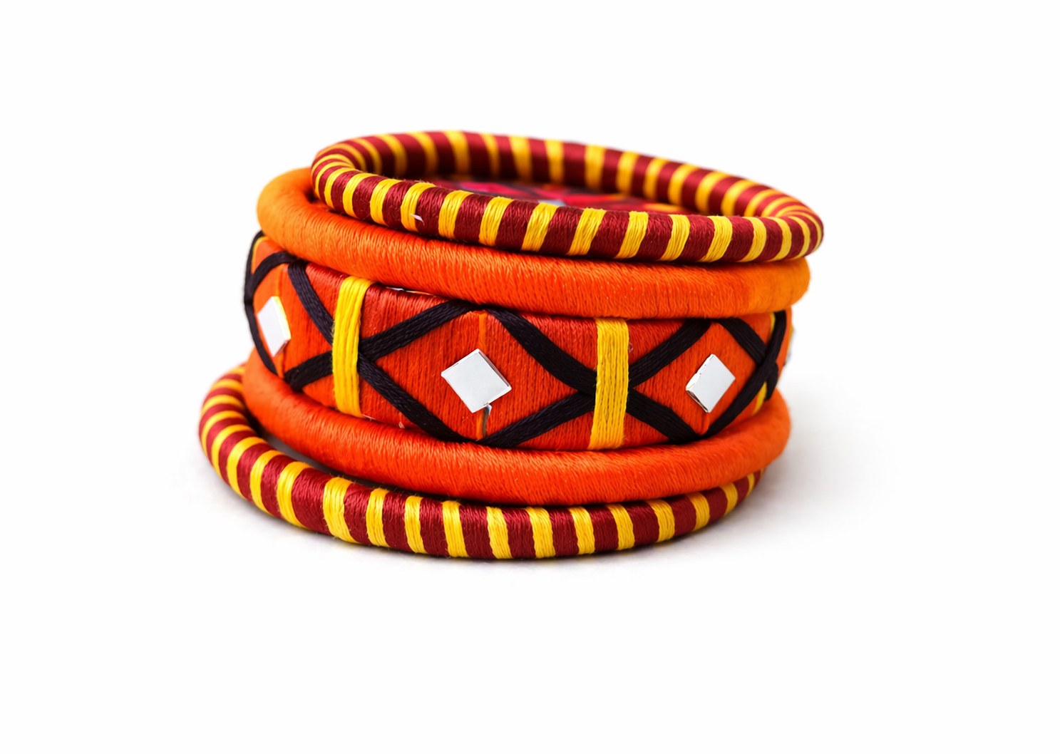 Mirror Thread Bangle Set