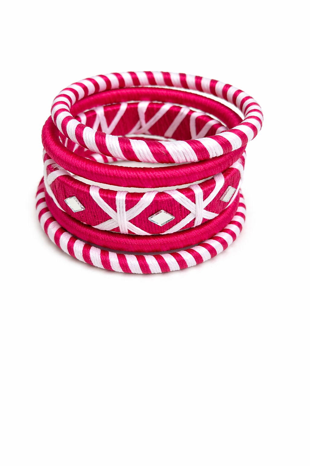 Mirror Weave Thread Bangle Set