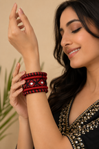 Mirror Weave Thread Bangle Set