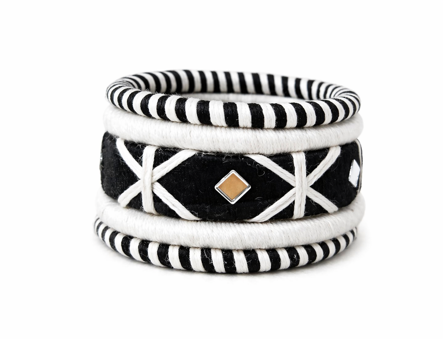 Mirror Weave Thread Bangle Set