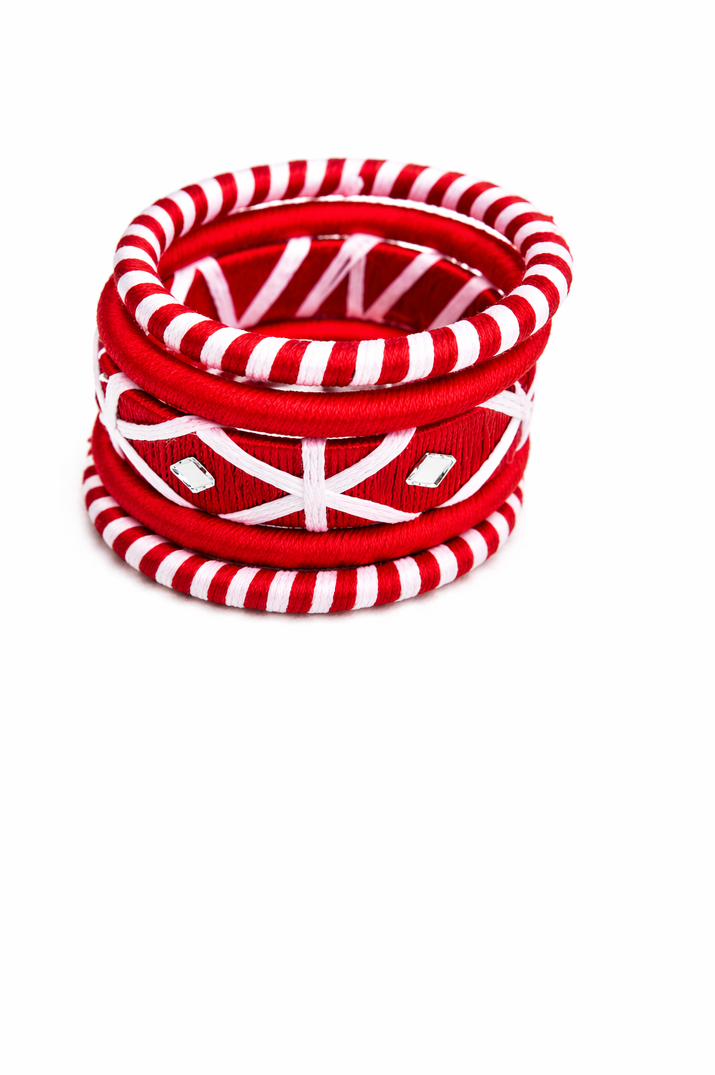 Mirror Weave Thread Bangle Set