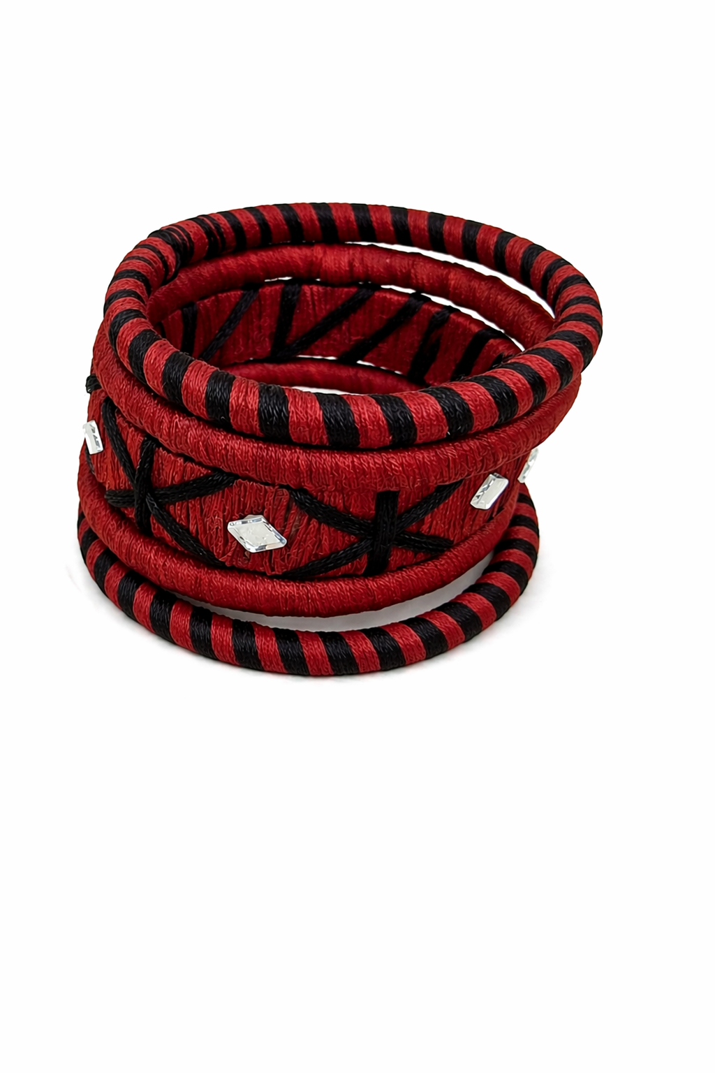 Mirror Weave Thread Bangle Set