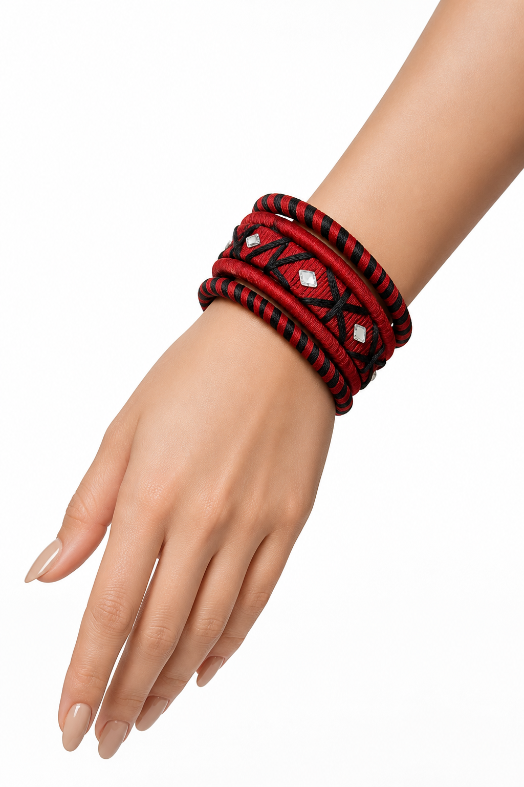 Mirror Weave Thread Bangle Set