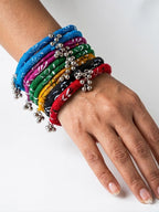 Fabric Ghungroo Bangle Set