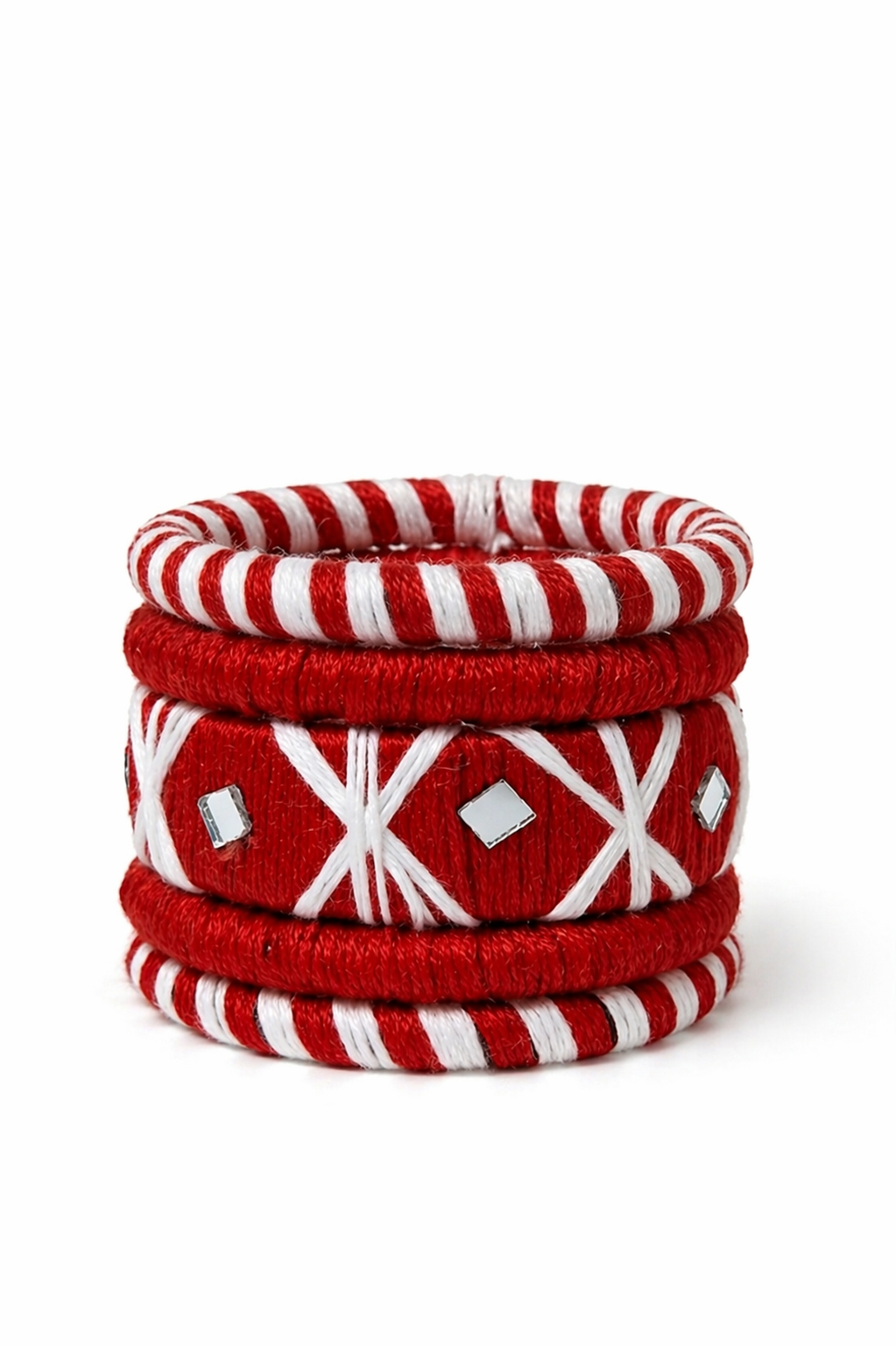 Mirror Weave Thread Bangle Set