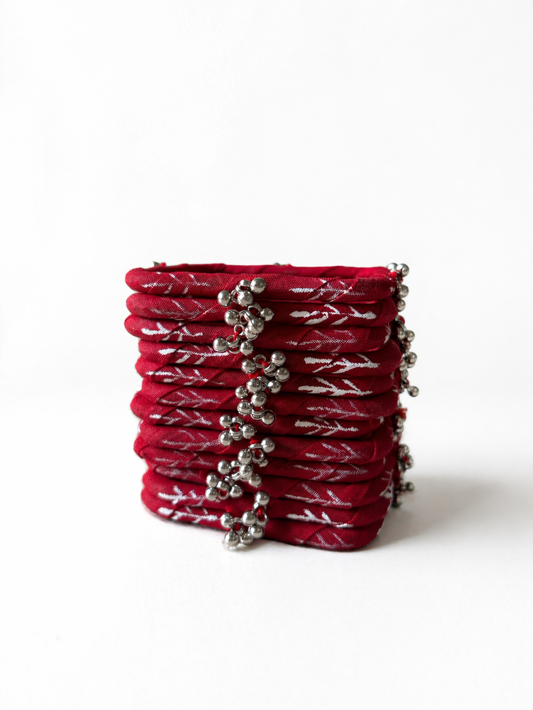 Fabric Ghungroo Bangle Set