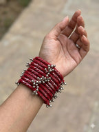 Fabric Ghungroo Bangle Set