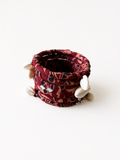 Cowrie Charm Fabric Bangle Set
