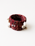 Cowrie Charm Fabric Bangle Set