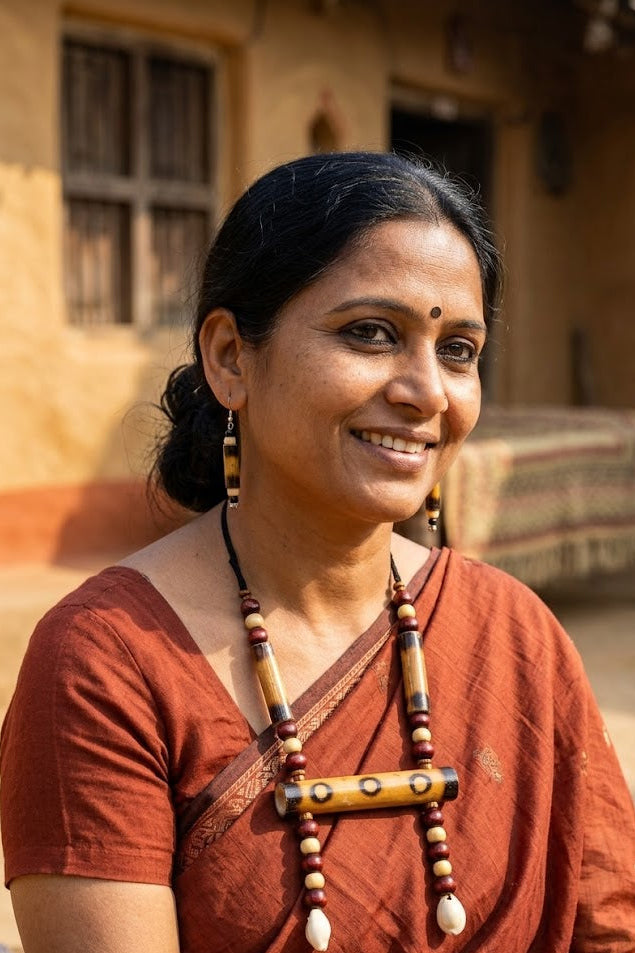 Bamboo Tribal Necklace Set