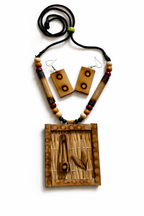 Bamboo Necklace & Earrings Set