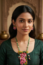 Clay Floral Necklace Set