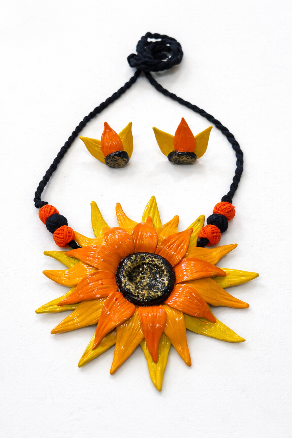 Blooming Flower Clay Jewellery Set