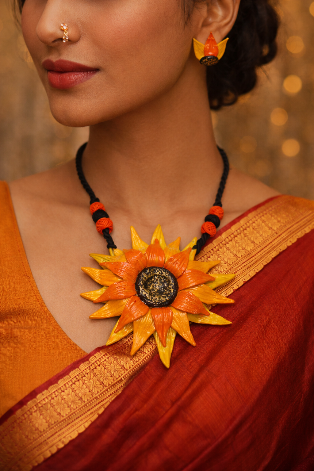Blooming Flower Clay Jewellery Set