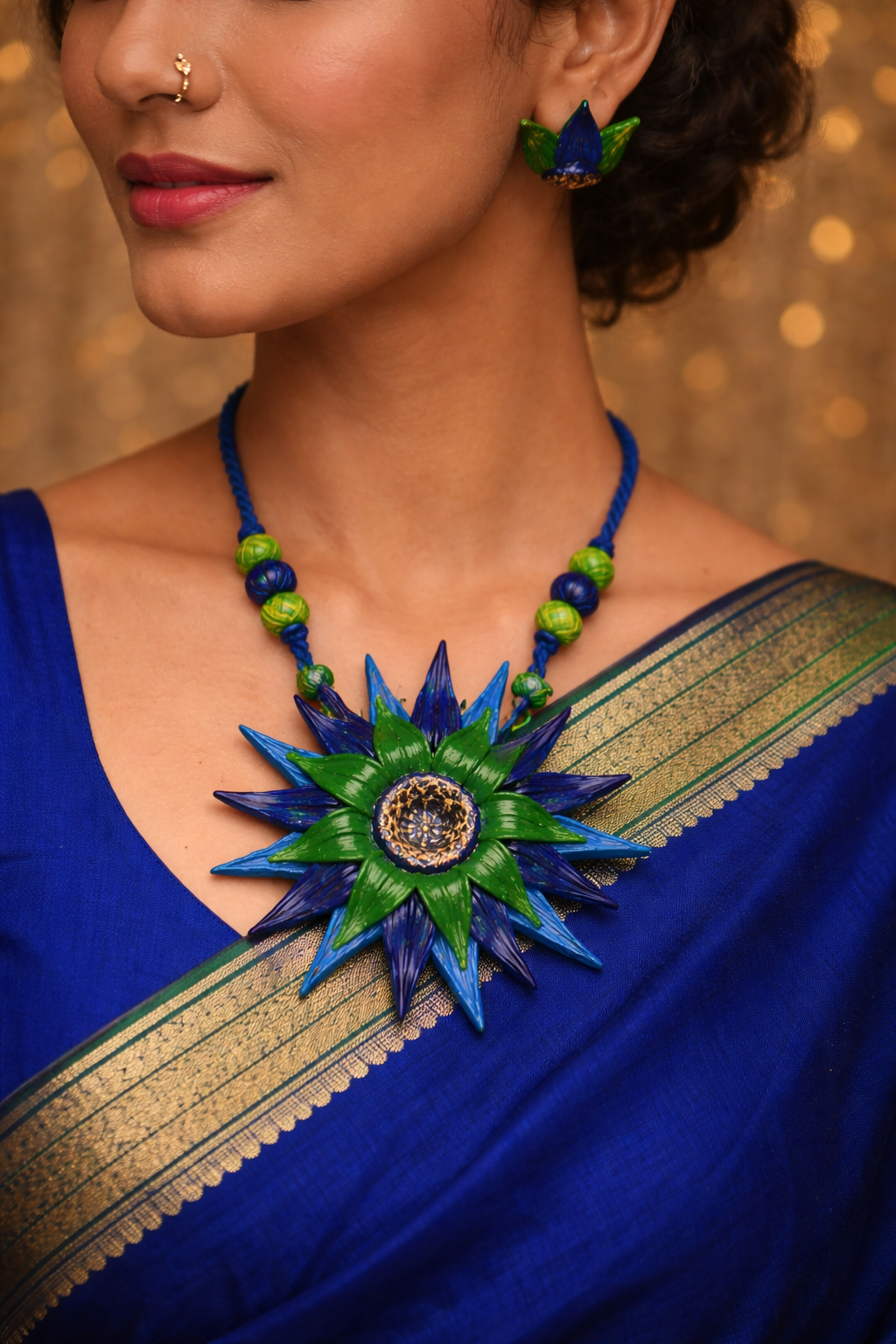 Blooming Flower Clay Jewellery Set