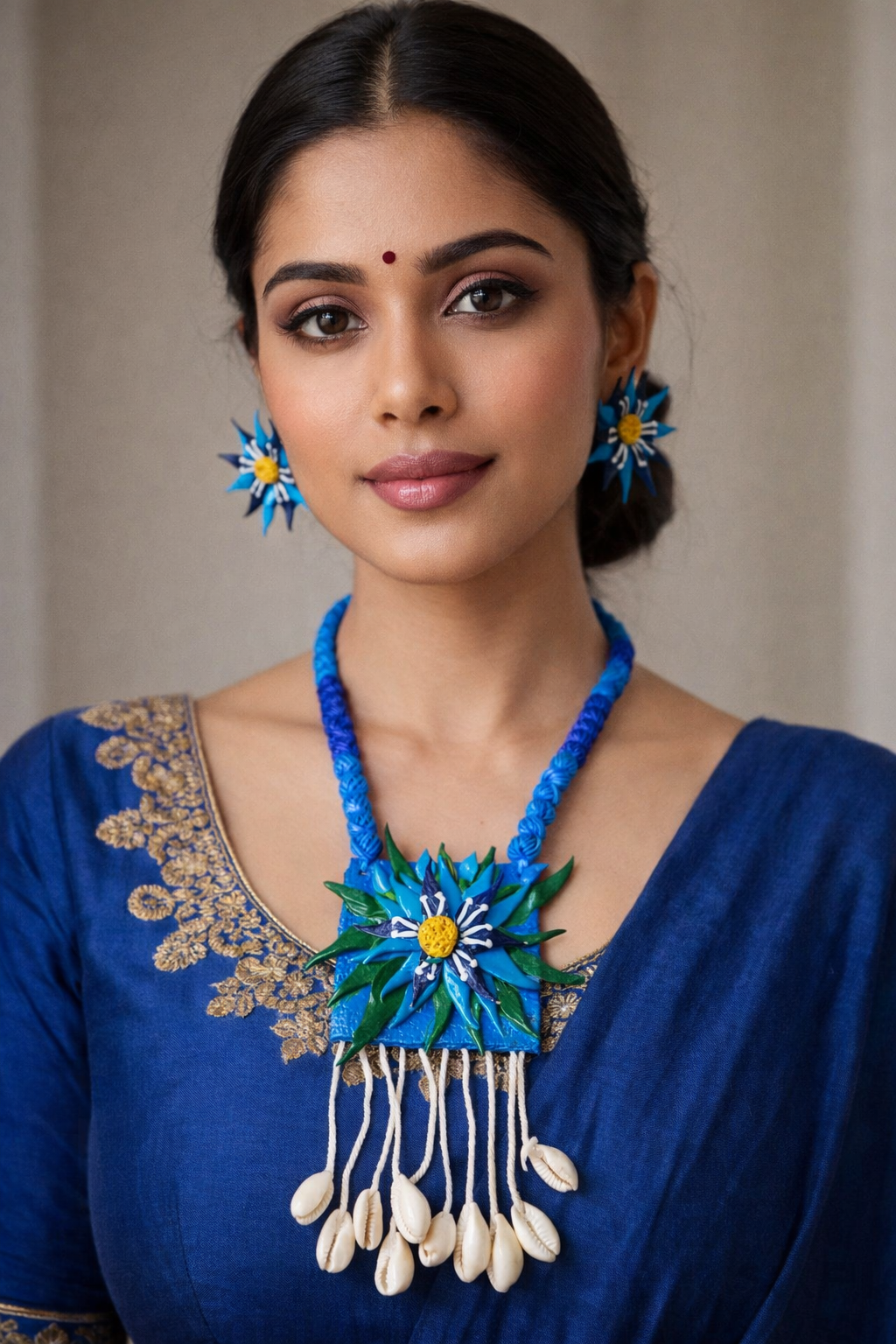 Clay Ocean Bloom Floral Jewellery Set