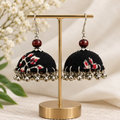 Bloom Mist Fabric Jhumka Earrings
