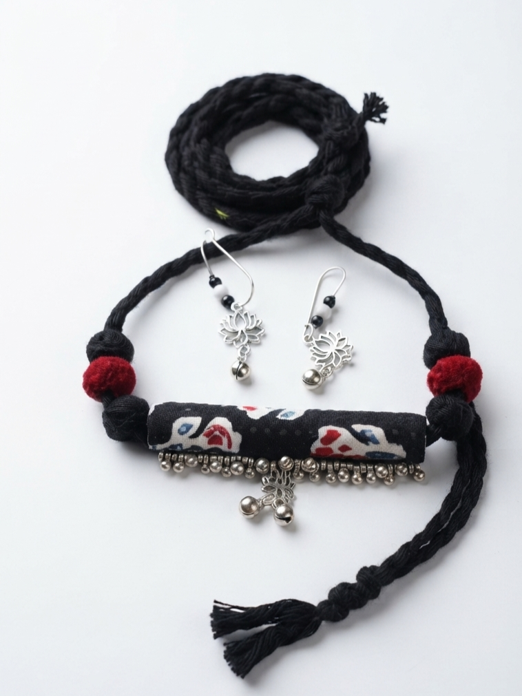 Handcrafted Fabric Tribal Choker Set