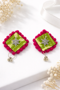 Fabric Diamond Mandala Earrings