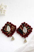 Ajrak Leaf Earring