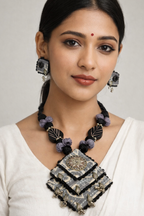 Boho Fabric Necklace Set