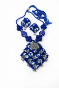 Floral Boho Fabric Necklace Set