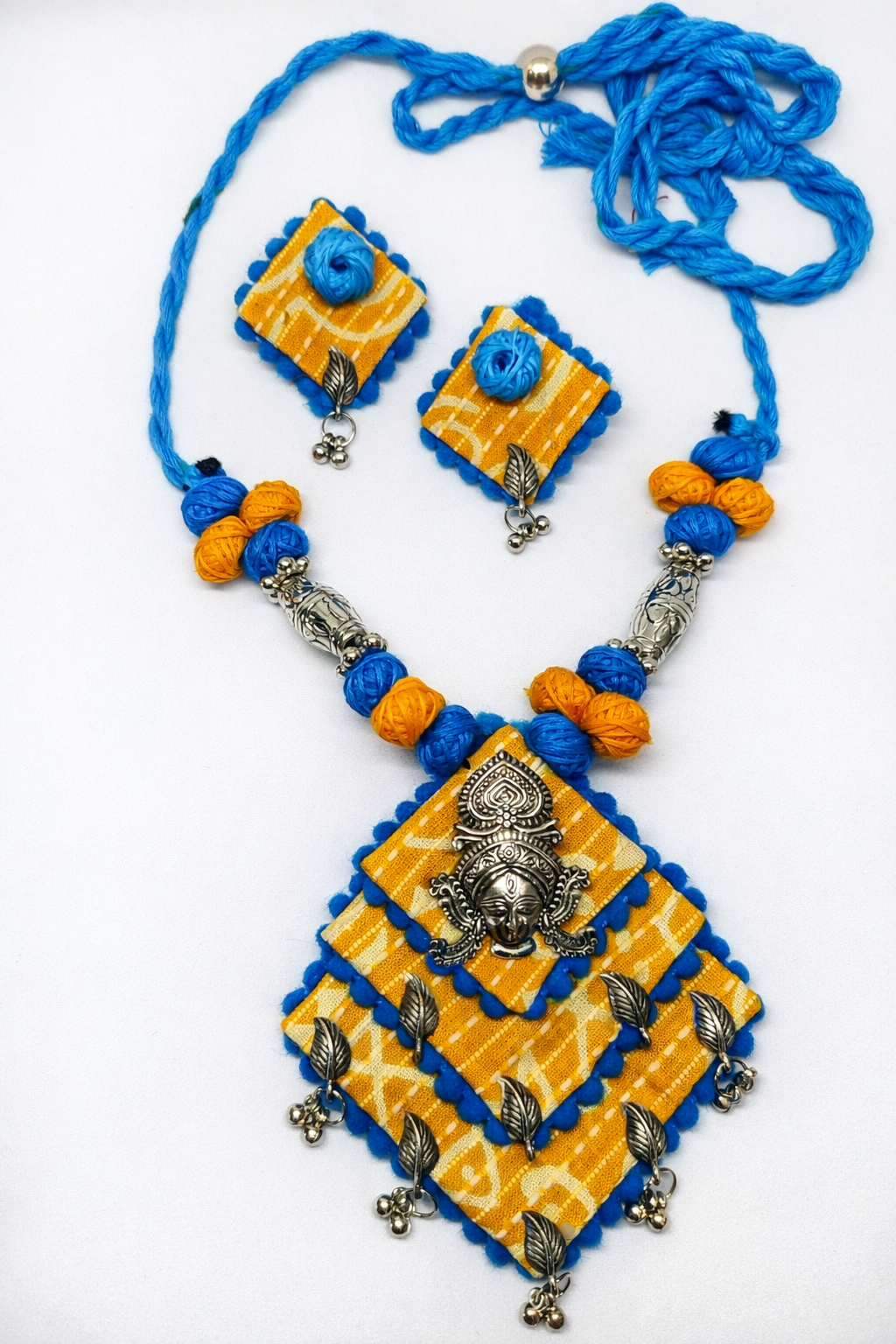 Fabric Jewellery With Goddess Pendant