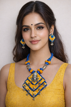 Fabric Jewellery With Goddess Pendant