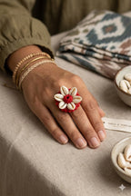 Shell Bloom Handcrafted Ring